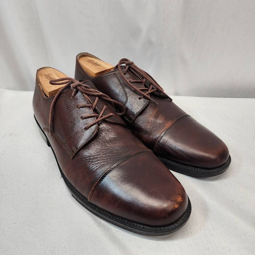 Chaps Men's Size 12M brown leather Oxford Dress Casual Shoes 96-7707
